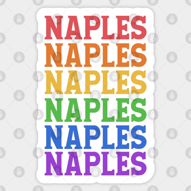 NAPLES COLORFUL SOUVENIR Sticker by OlkiaArt